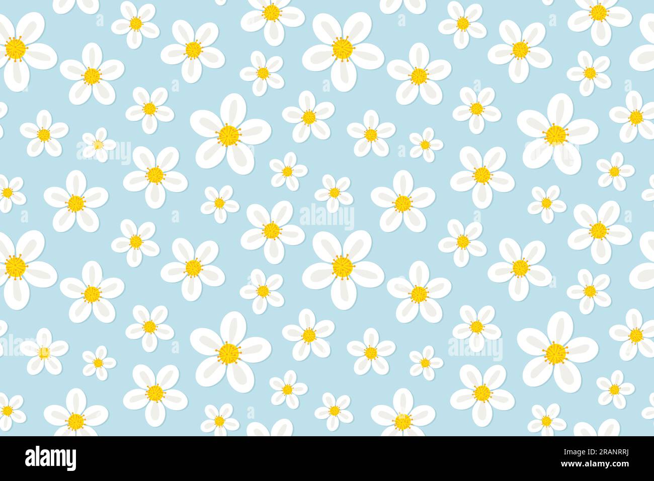 spring seamless pattern with apple tree flowers - vector illustration Stock Vector