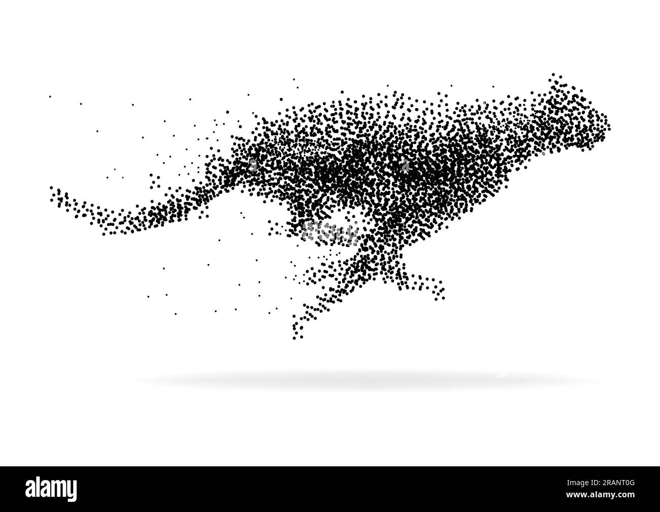 A cheetah illustration made from dots Stock Vector