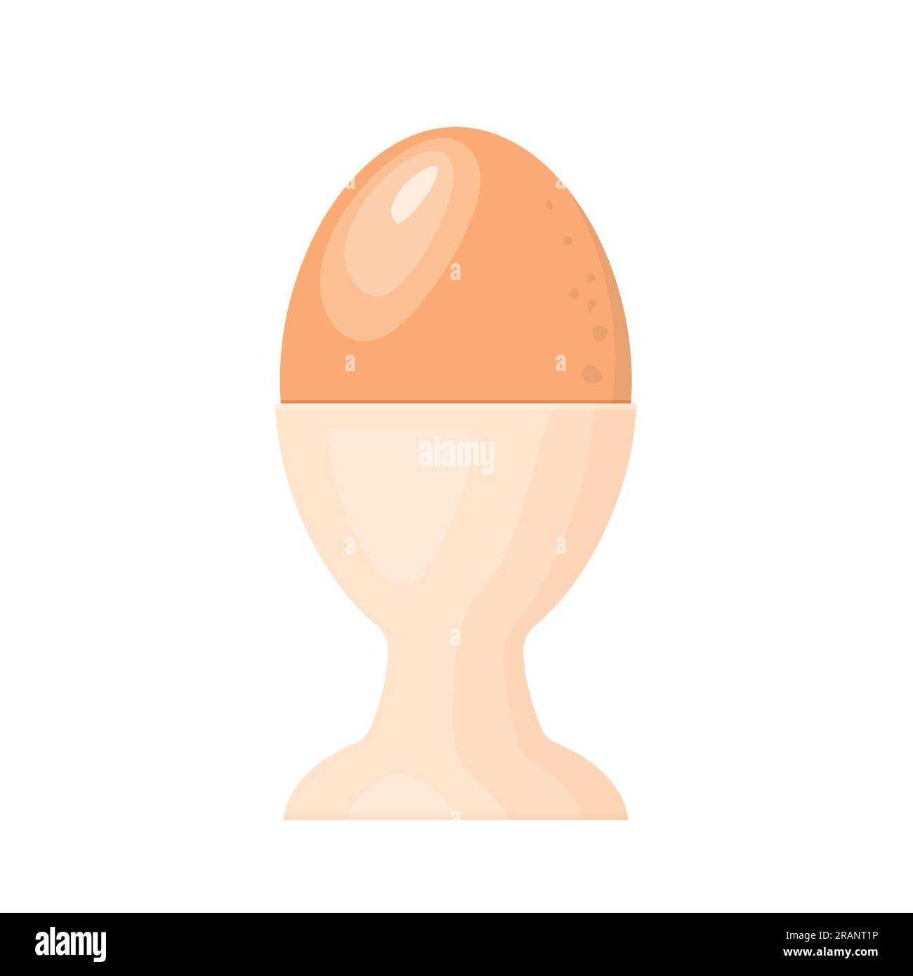 bolied egg in a egg cup- vector illustration Stock Vector
