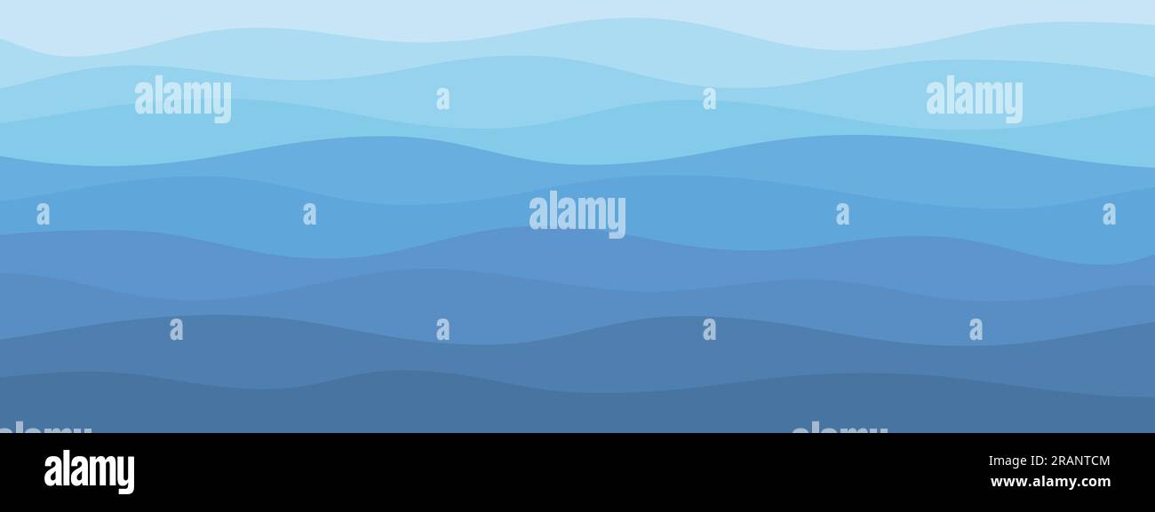 blue water sea wave banner - vector illustration Stock Vector Image ...