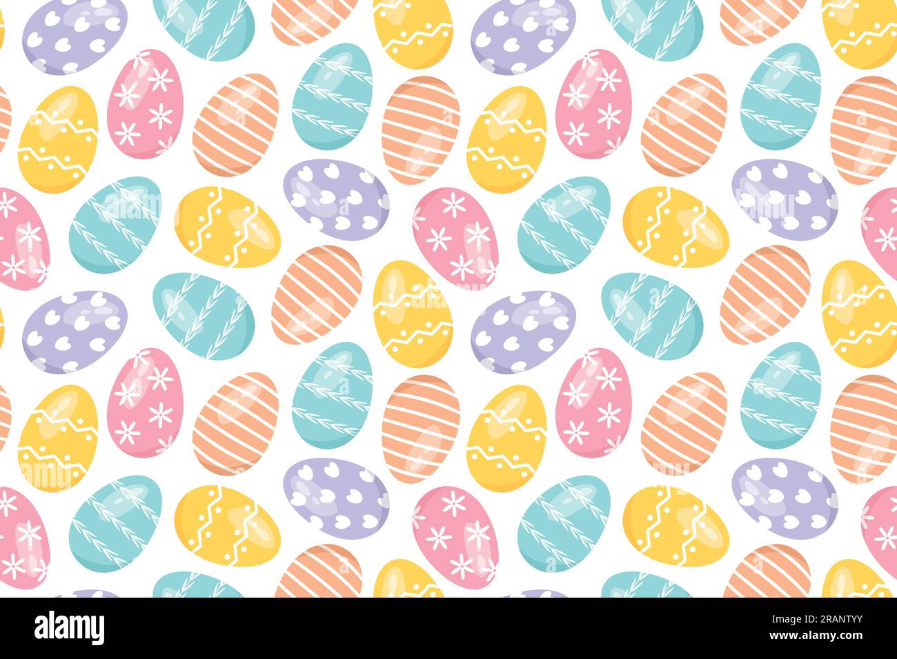 colorful seamless easter eggs pattern - vector illustration Stock Vector