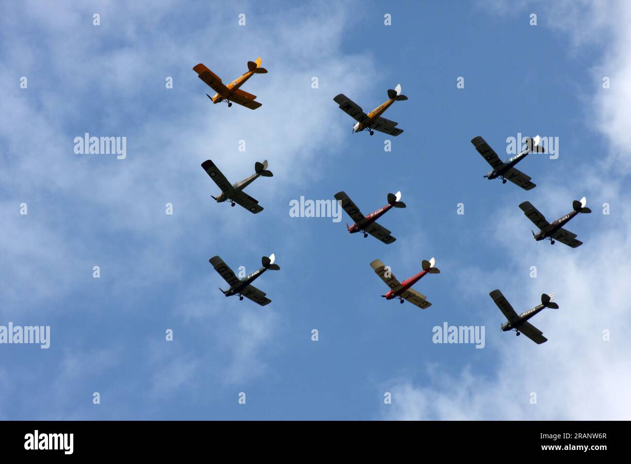 The Tiger Nine Display Team in action at the Headcorn Air Show 2023