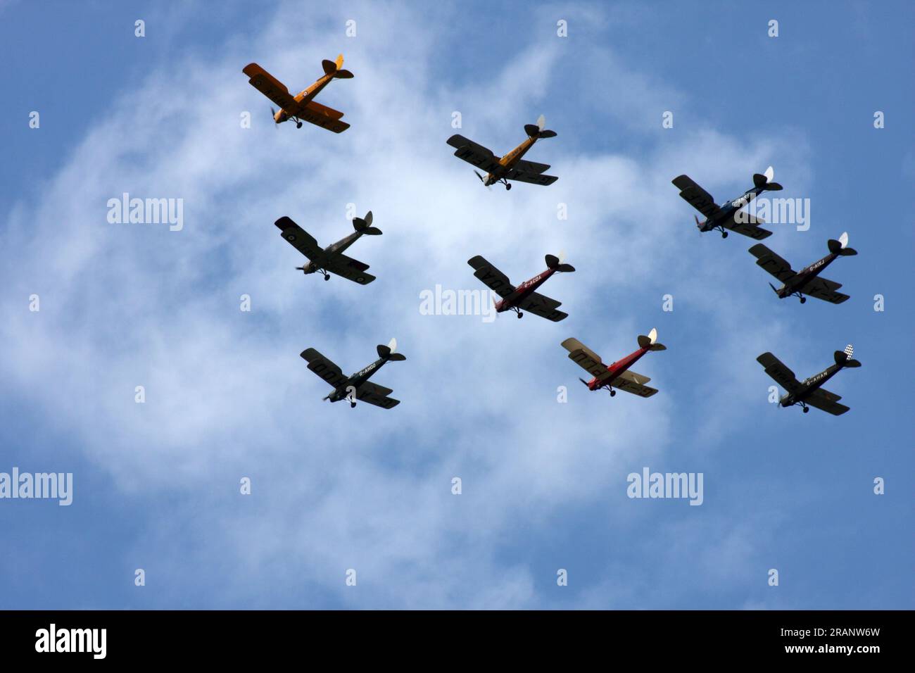 The Tiger Nine Display Team in action at the Headcorn Air Show 2023