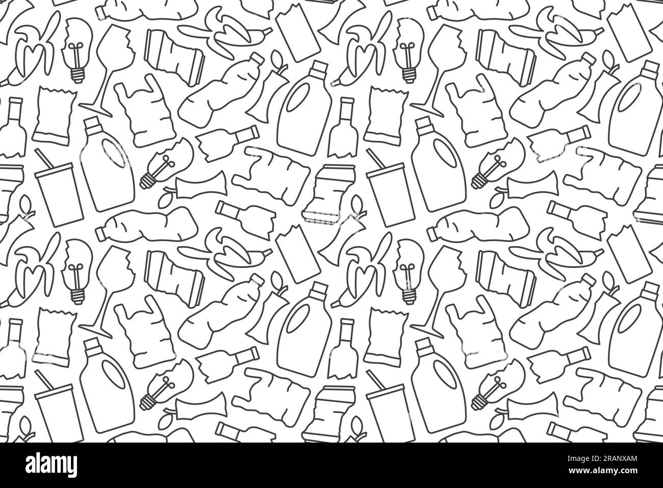 rubbish seamless pattern vector illustration Stock Vector Image & Art