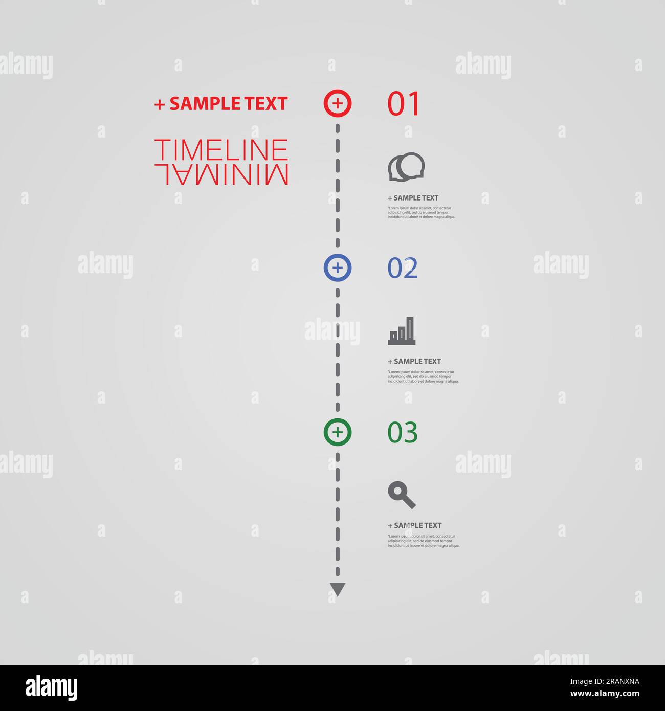 Minimal Timeline Design - Infographic Elements with Linear Icons Stock ...