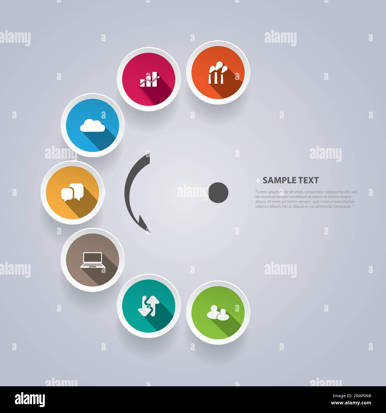 Colorful infographic diagram social media hi-res stock photography and ...