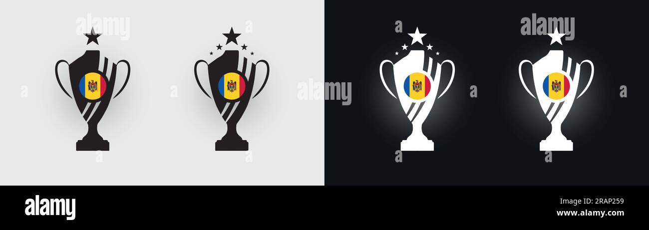 Moldova trophy pokal cup football champion vector illustration Stock Vector