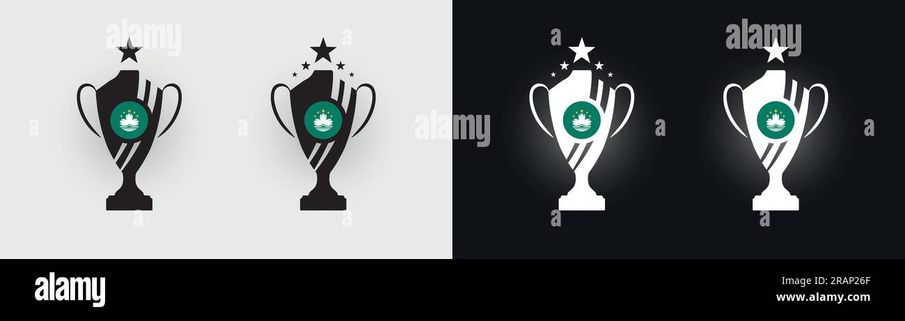 Macau trophy pokal cup football champion vector illustration Stock Vector