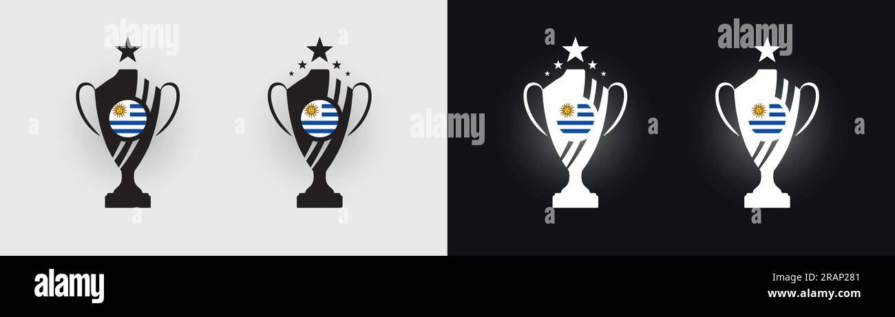 Uruguay trophy pokal cup football champion vector illustration Stock Vector
