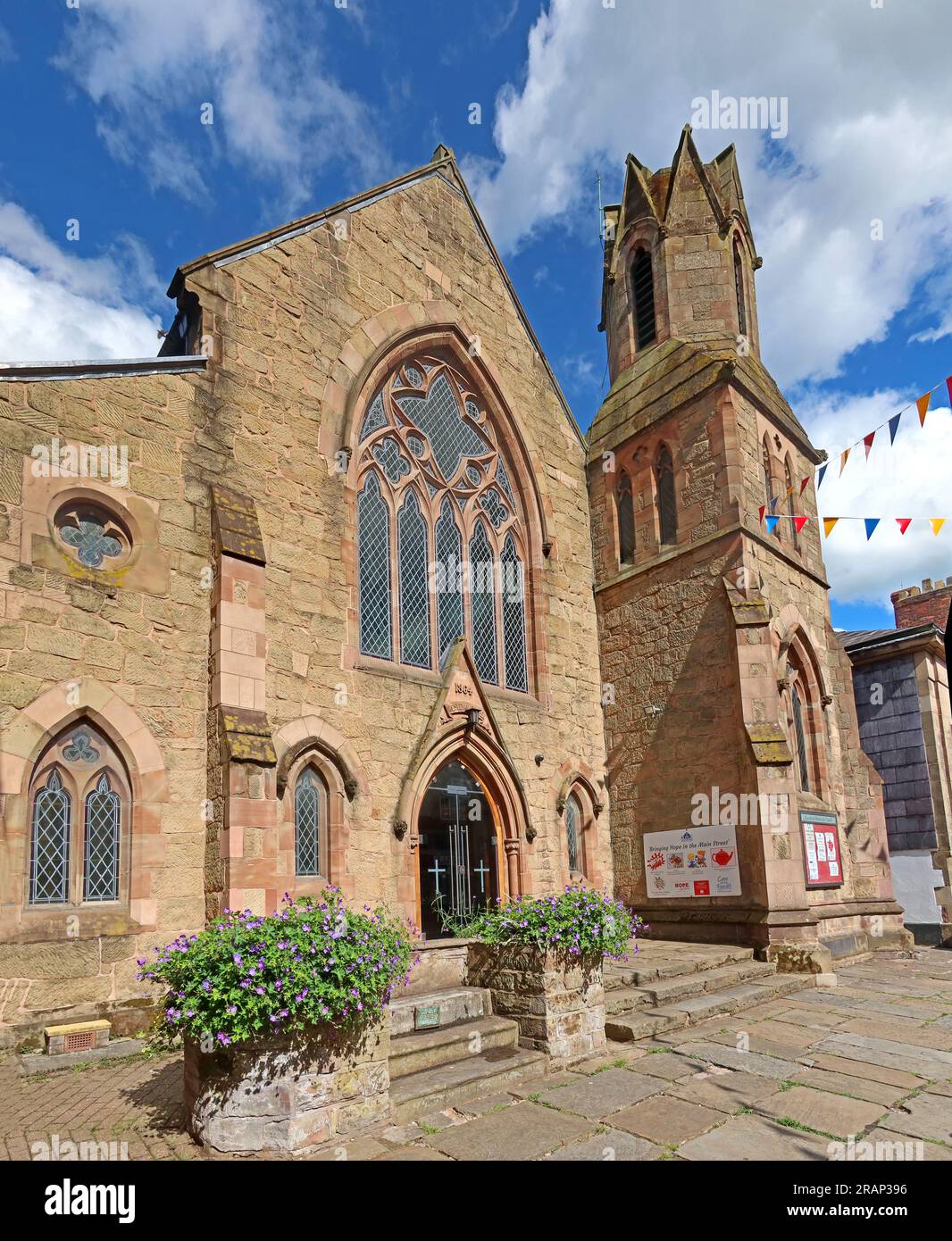 Knutsford Methodist Church  - John Wesley Chapel, Princess St, Knutsford, Cheshire, England, UK,  WA16 6BY Stock Photo