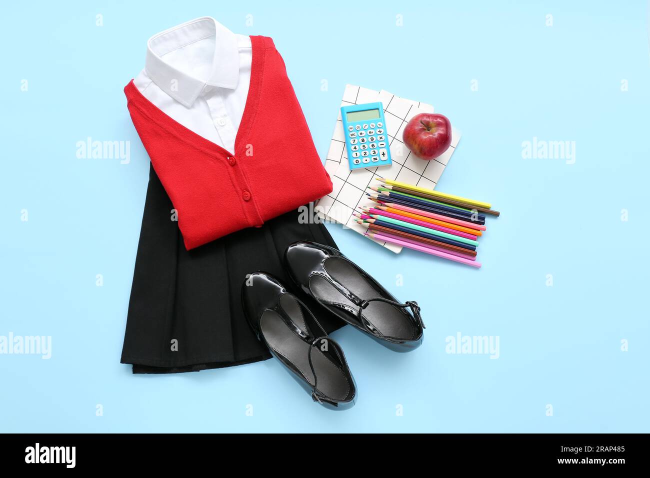 School uniform blue skirt hi-res stock photography and images - Alamy