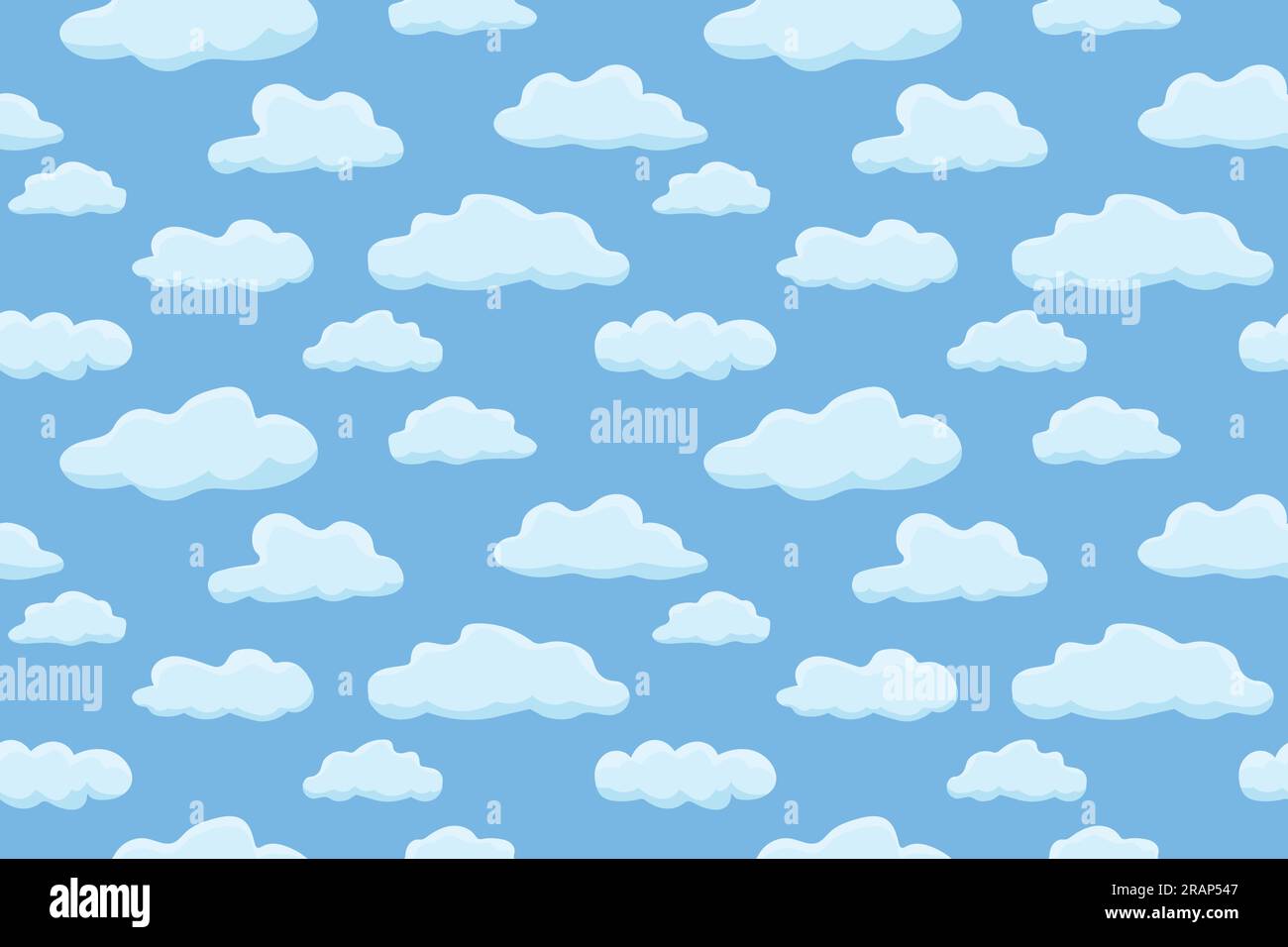 sky with clouds seamless pattern - vector illustration Stock Vector