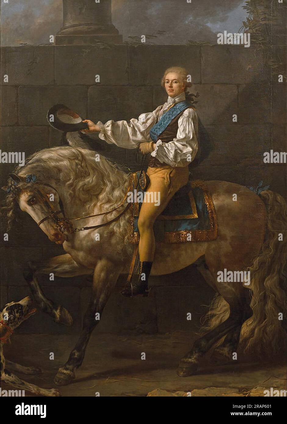 Equestrian Portrait of Stanislas Kostka Potocki 1781 by JacquesLouis