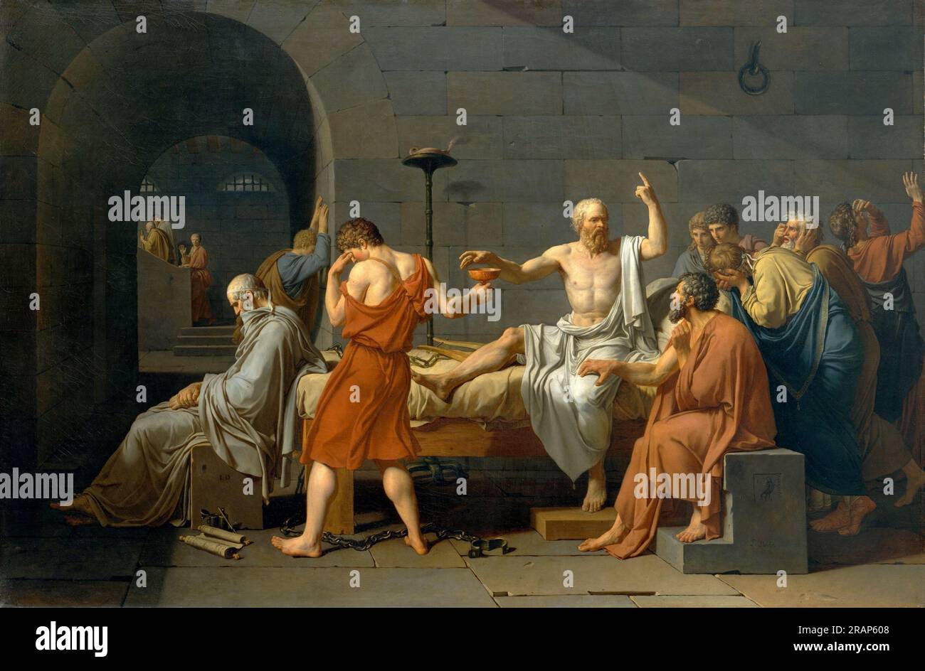 The Death of Socrates 1787 by JacquesLouis David Stock Photo Alamy