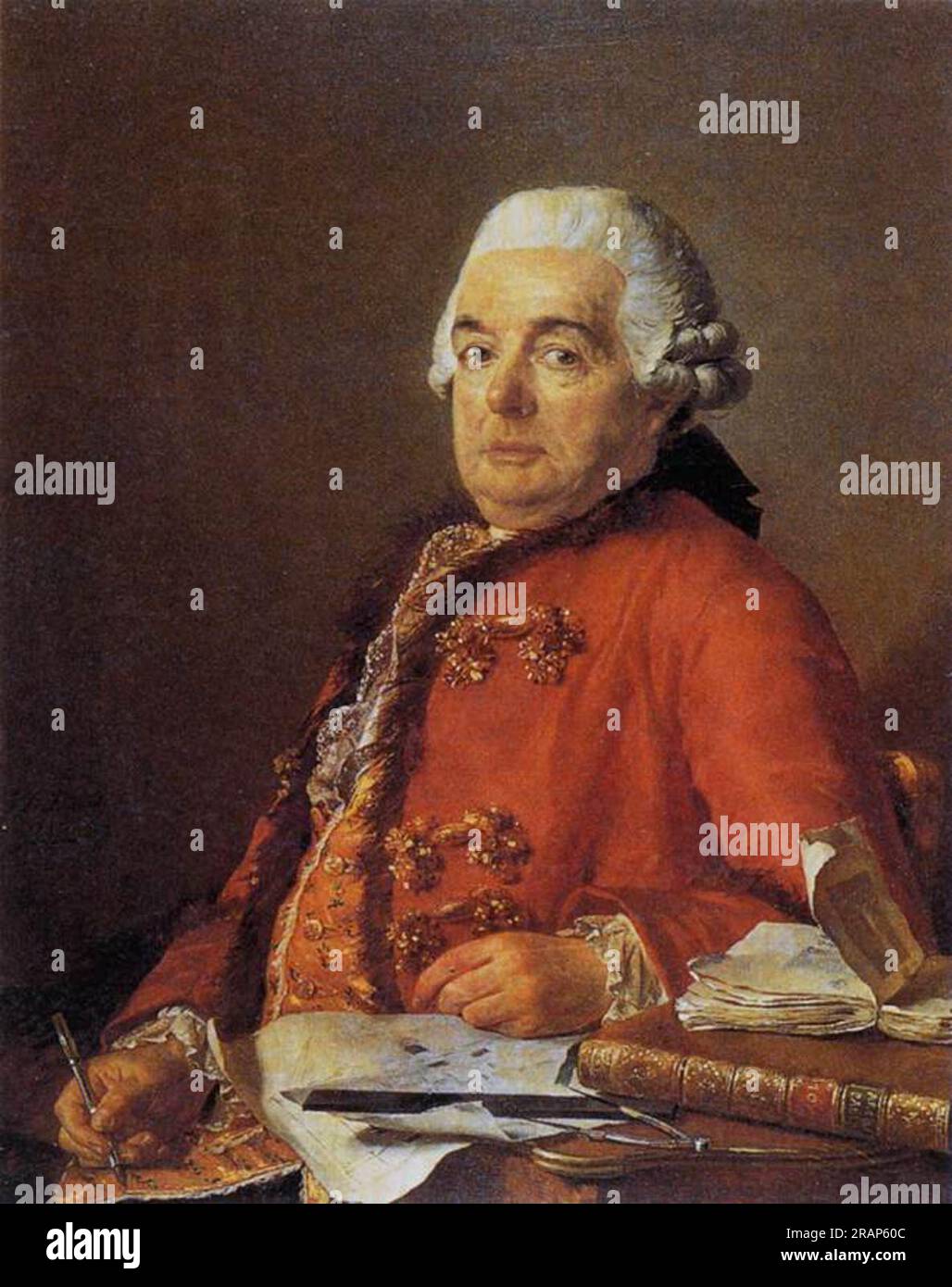Portrait of Jacques Francois Desmaisons 1782 by Jacques-Louis David Stock Photo