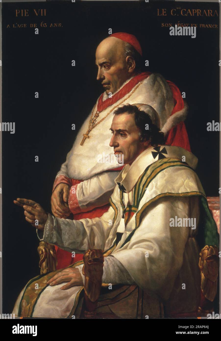 Pope Pius VII with the Cardinal Caprara 1805 by JacquesLouis David