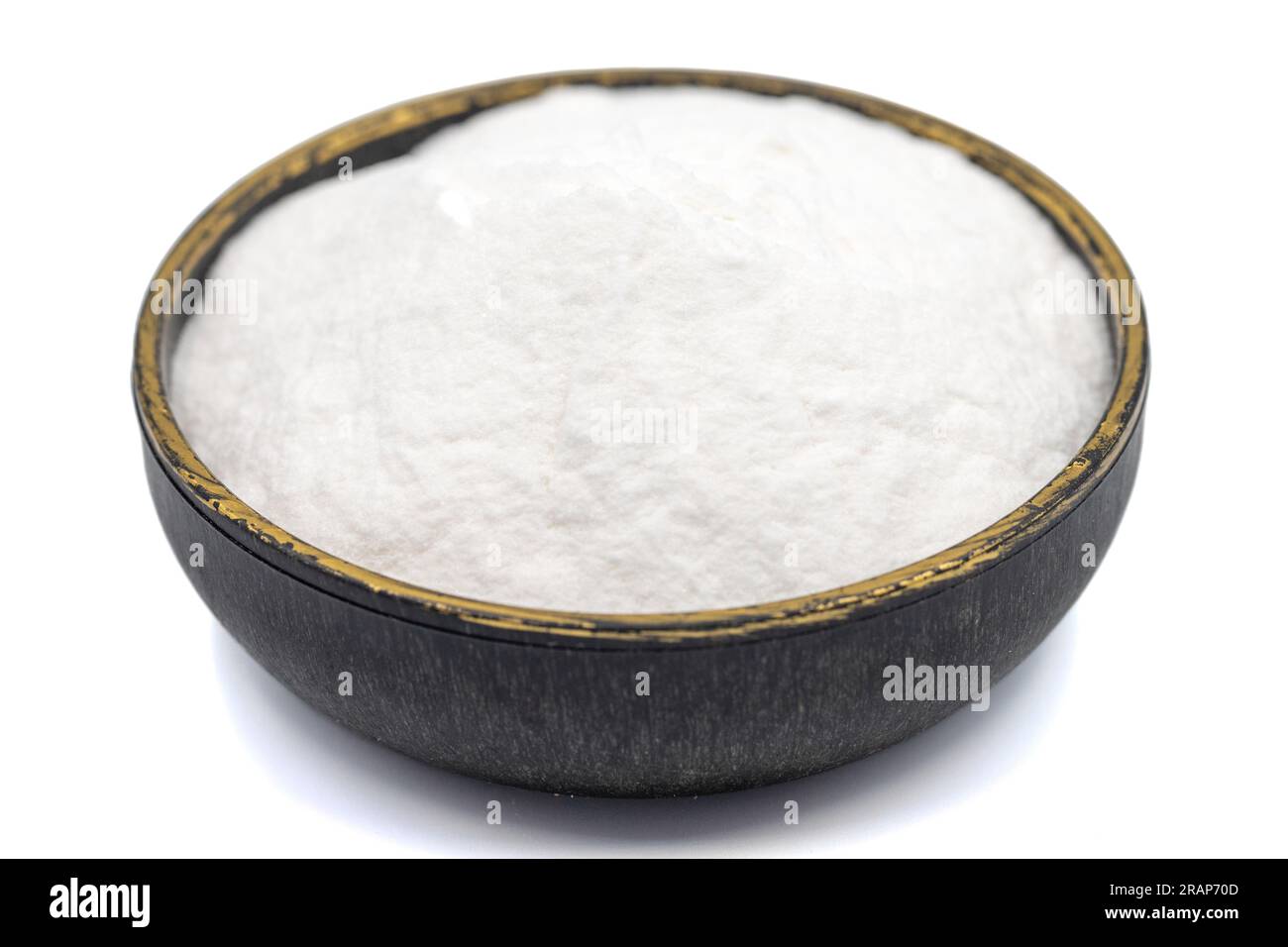 Sodium bicarbonate or baking soda isolated on white background. Sodium