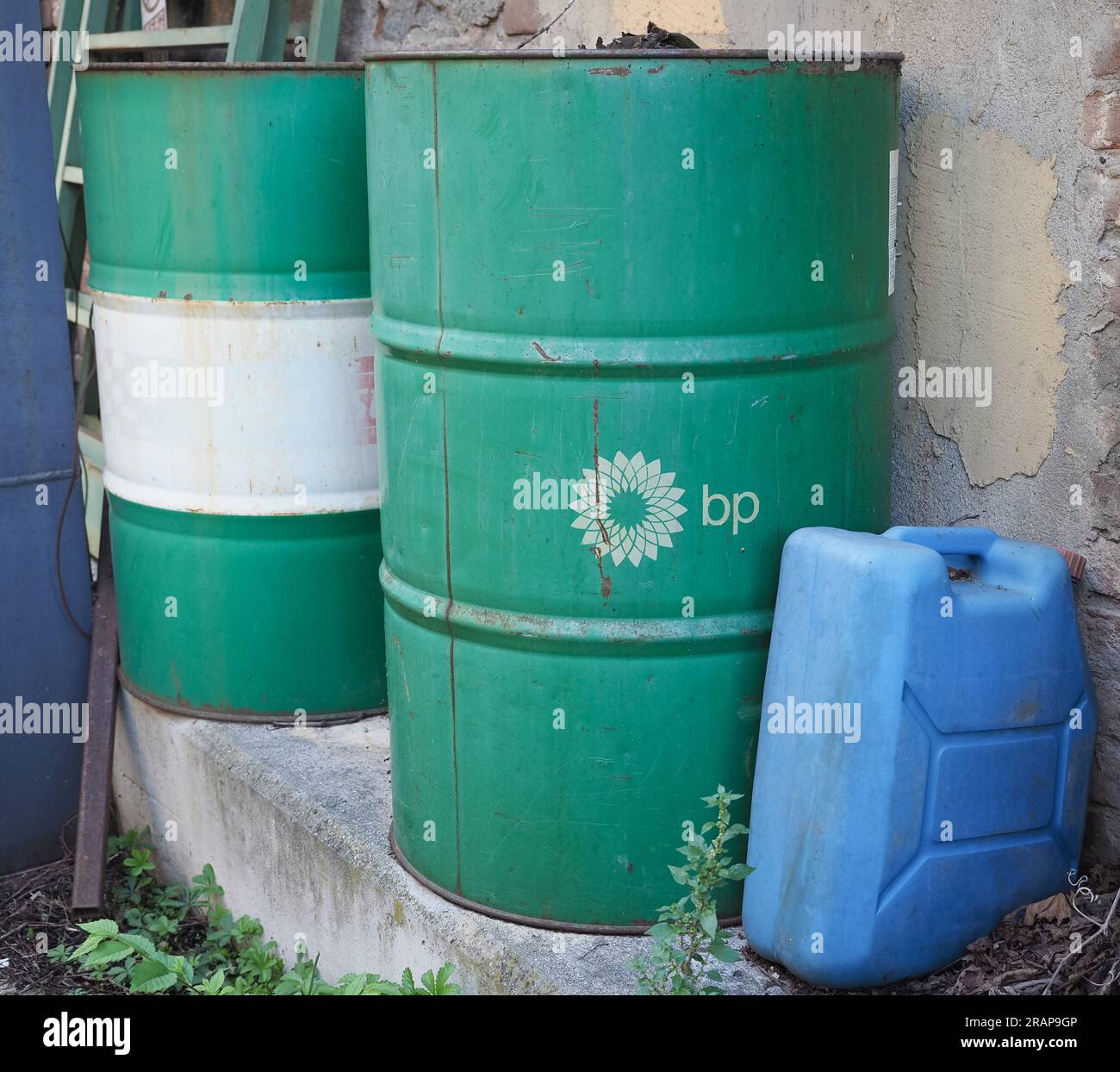 LONDON, UK JUNE 10, 2023 BP British Petroleum oil barrel Stock Photo