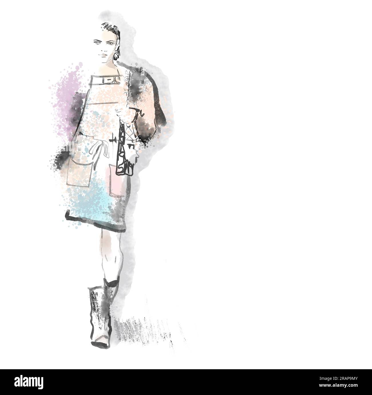 Black runway model Cut Out Stock Images & Pictures - Alamy