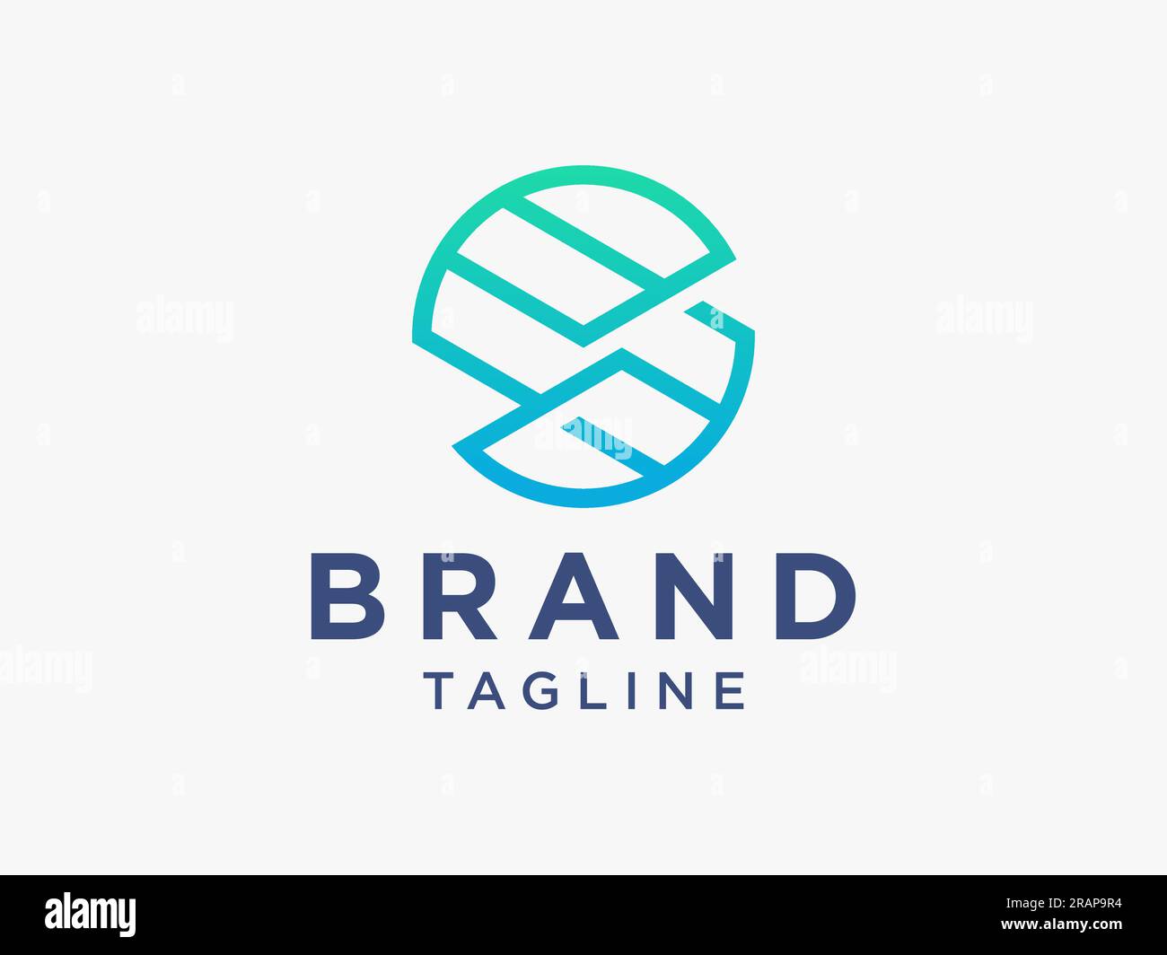 Abstract Initial Letter S Logo. Blue Style isolated on White Background. Usable for Business and Technology Logos. Flat Vector Logo Design Template El Stock Vector