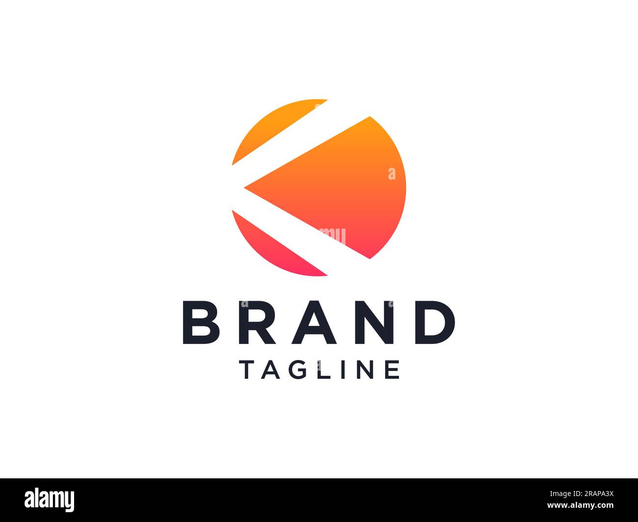 Initial Letter K Logo. Flat Line Vector Branding Logo Design Template Element Stock Vector
