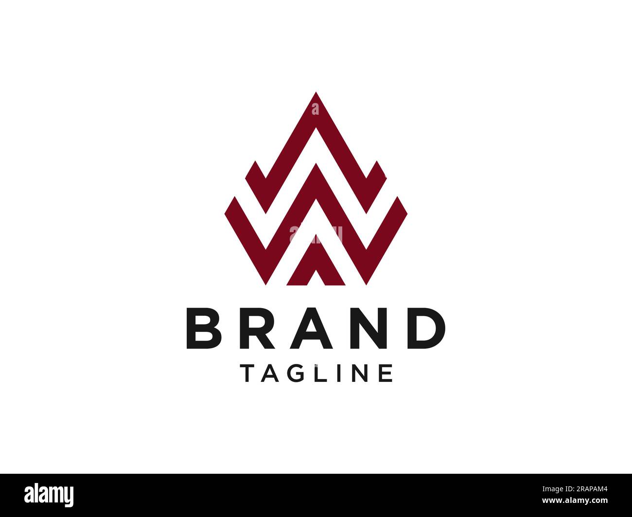 Logo Vector Abstract Initial Letter W. Flat Vector Logo Design Template Element. Stock Vector