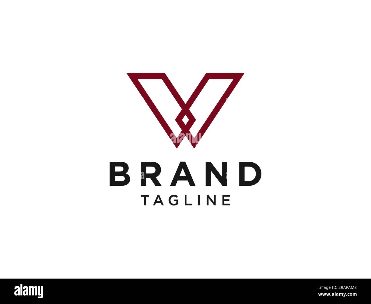 Letter w vector origami logo hi-res stock photography and images - Alamy