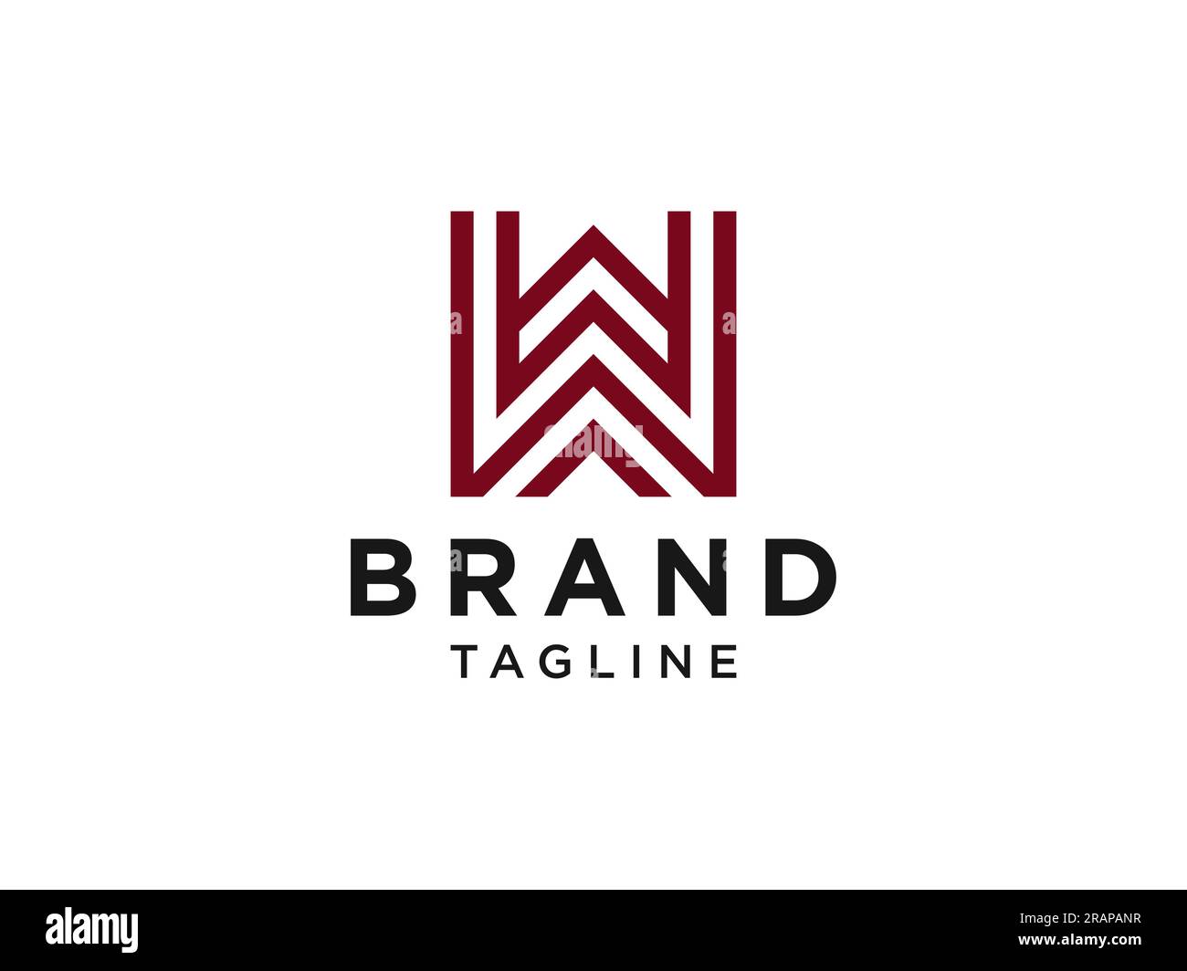 Logo Vector Abstract Initial Letter W. Flat Vector Logo Design Template Element. Stock Vector