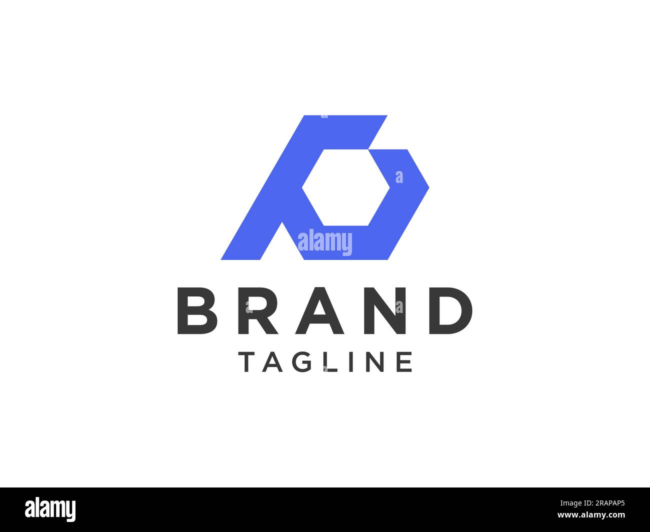 Abstract Initial Letter P Logo Outline Style isolated on White Background. Flat Vector Logo Design Template Element. Stock Vector