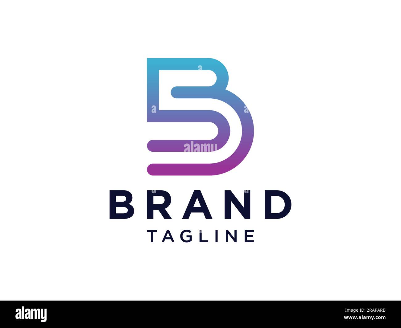 Abstract Initial Letter B Logo. Flat Vector Logo Design Template ...