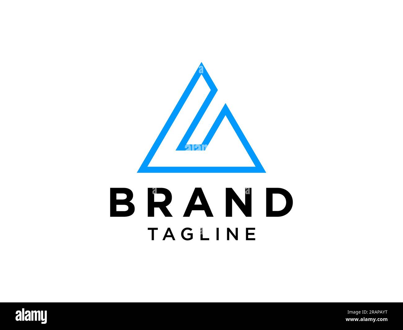 Abstract Letter A Logo Geometric Triangle. Flat Vector Logo Design Template Element Stock Vector