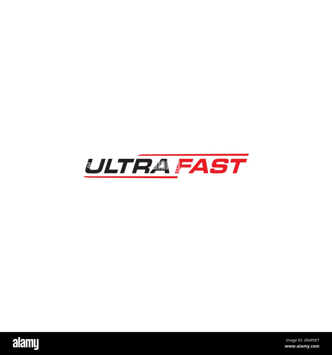 Ultra Fast logo or wordmark design Stock Vector