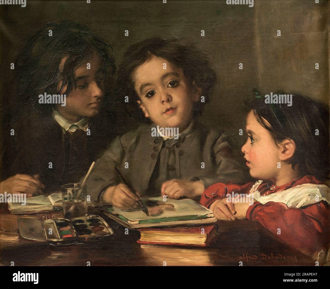 Intimate portraits 1872 by Alfred Dehodencq Stock Photo - Alamy