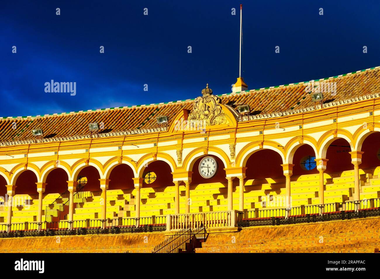 Bullring architecture in Seville, Spain Stock Photo Alamy