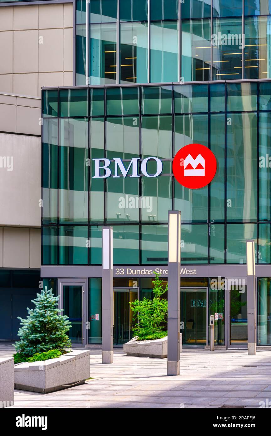 Logo Bank of Montreal or BMO, Toronto, Canada Stock Photo