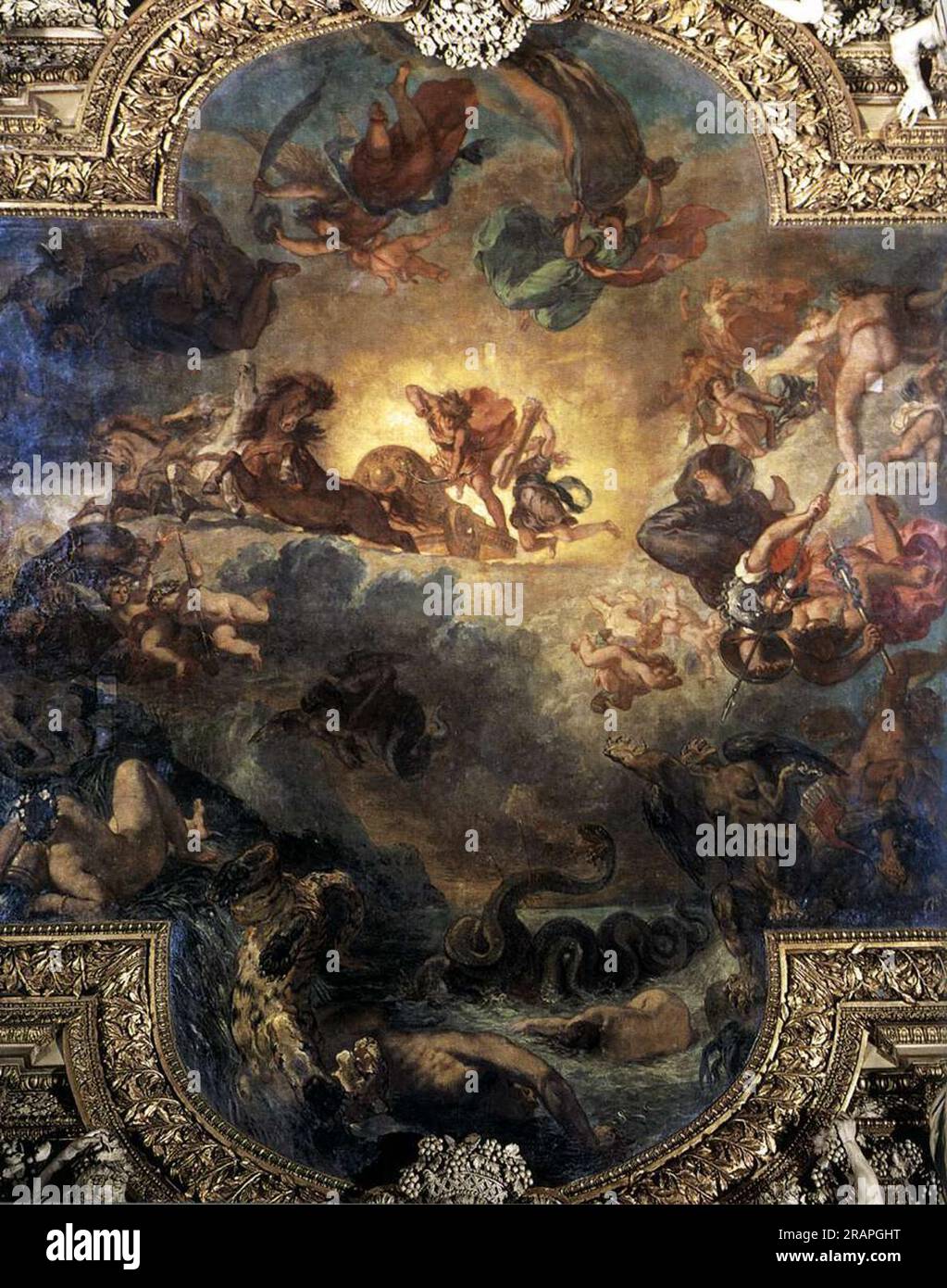 Apollo Slays Python 1851 by Eugene Delacroix Stock Photo - Alamy
