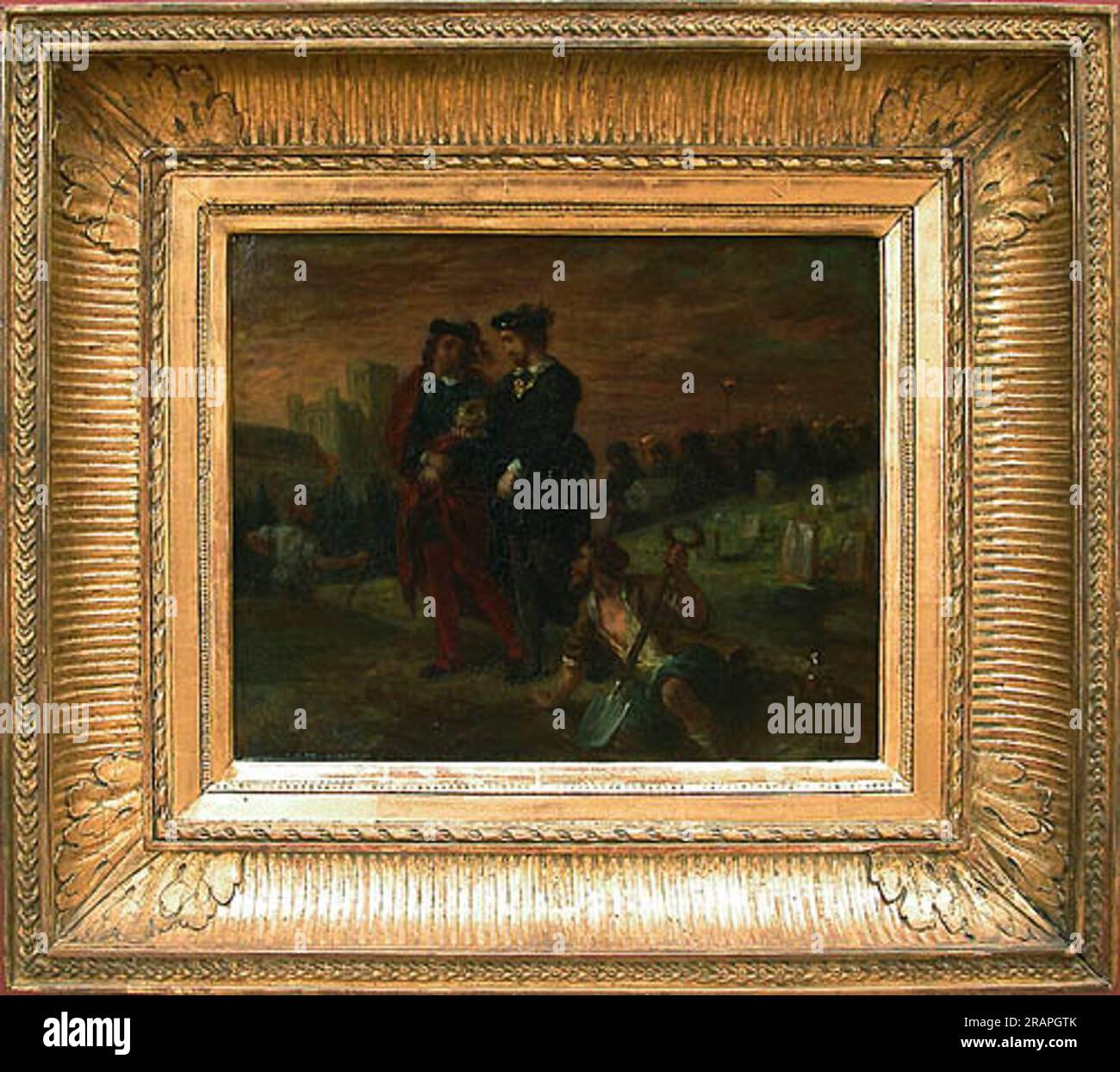 Hamlet and Horatio in the cemetery 1839 by Eugene Delacroix Stock Photo