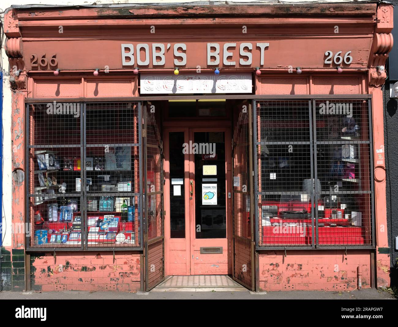 An old fashioned electrical shop on the Gloucester Road in Bristol, UK