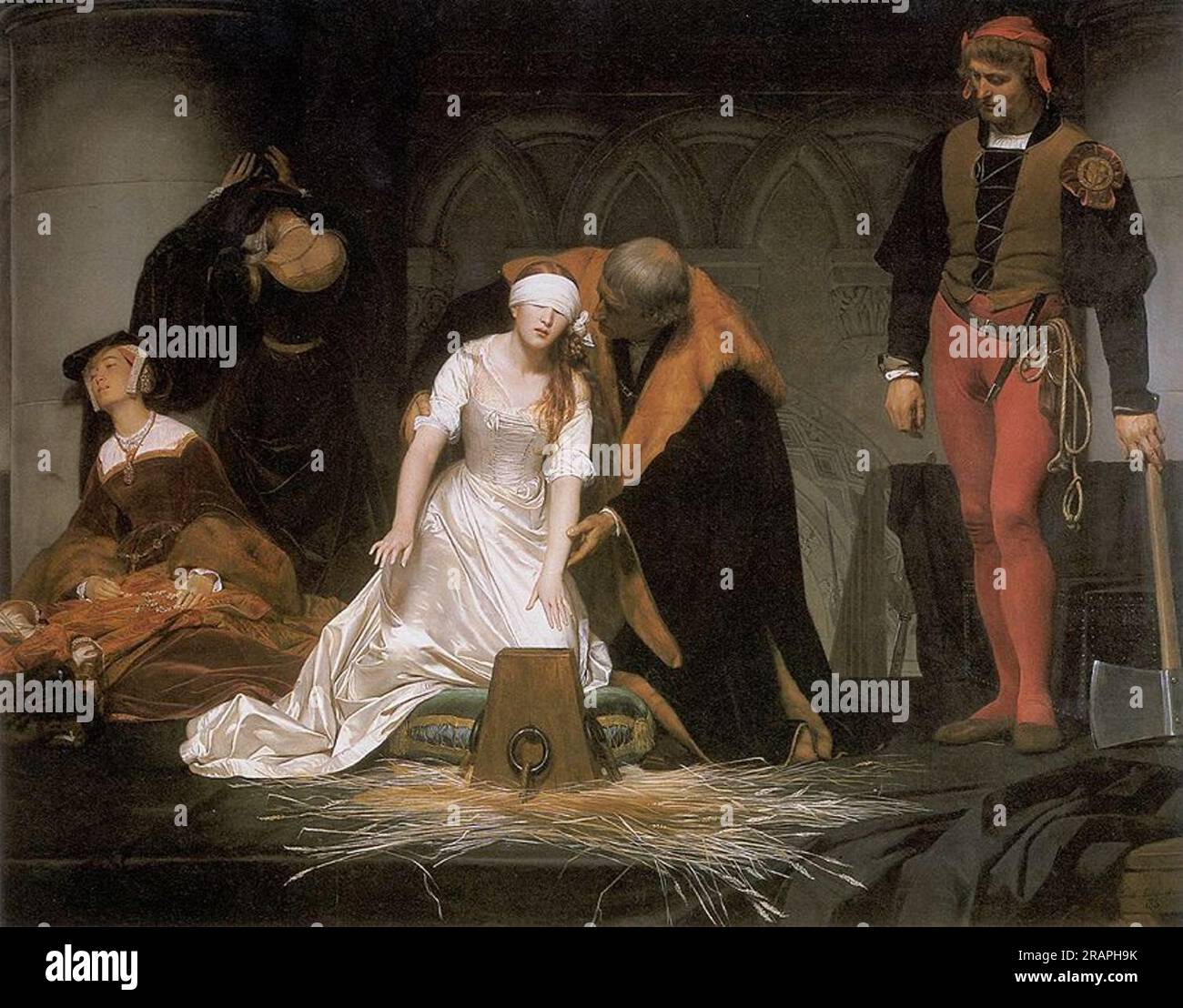 The Execution of Lady Jane Grey 1833 by Paul Delaroche Stock Photo