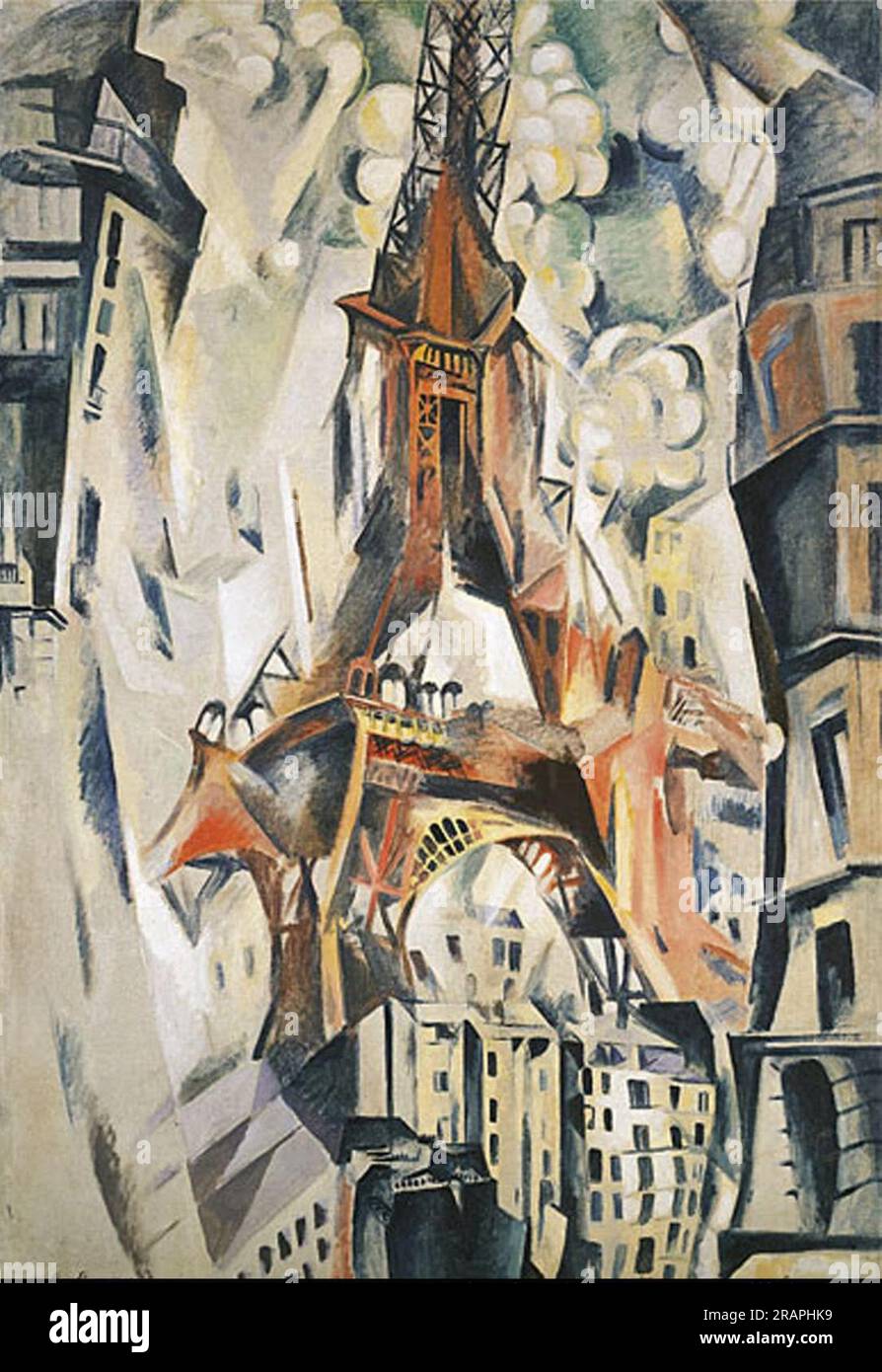 Eiffel Tower 1911 by Robert Delaunay Stock Photo