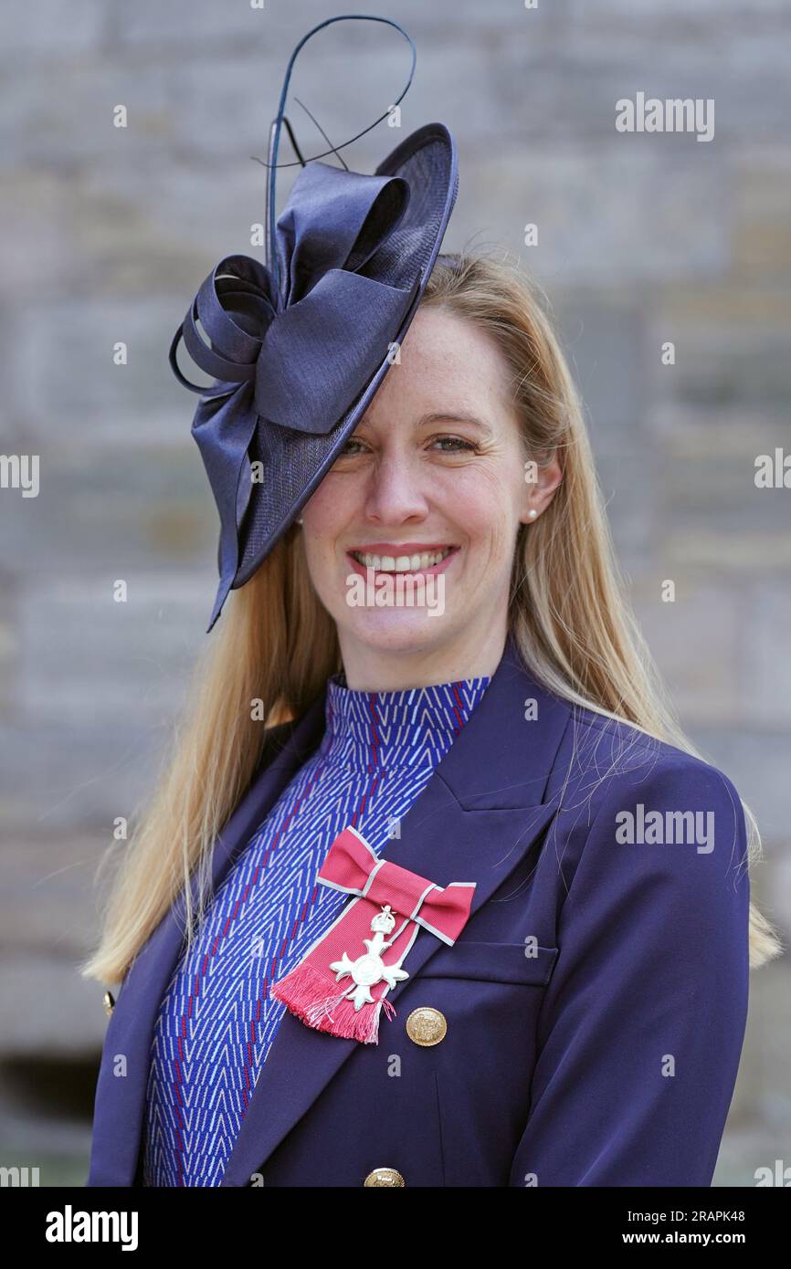 Hannah Miley after being made a Member of the Order of the British