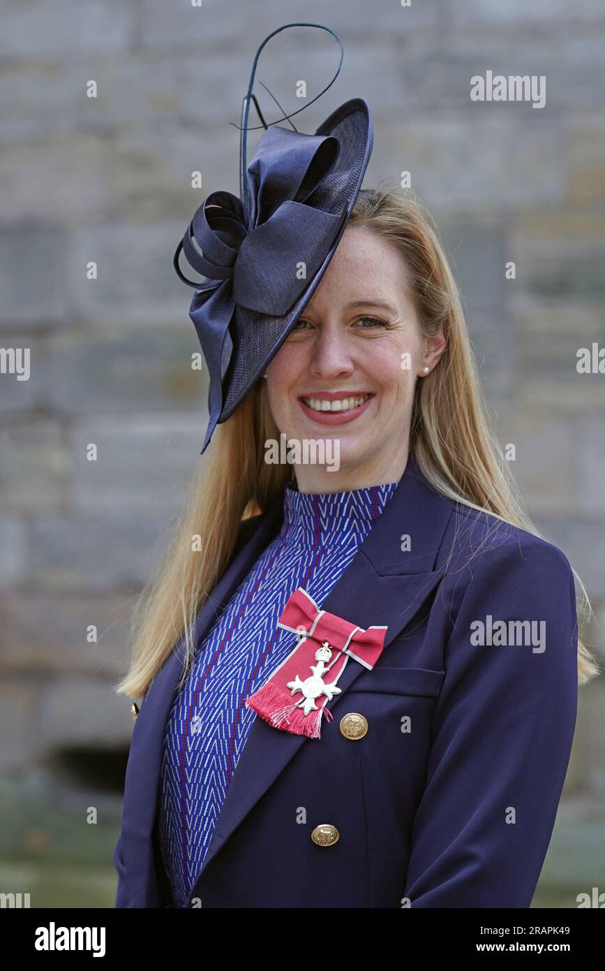 Hannah Miley after being made a Member of the Order of the British