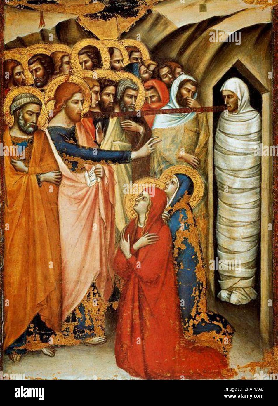 The Raising of Lazarus 1362 by Luca di Tommé Stock Photo - Alamy