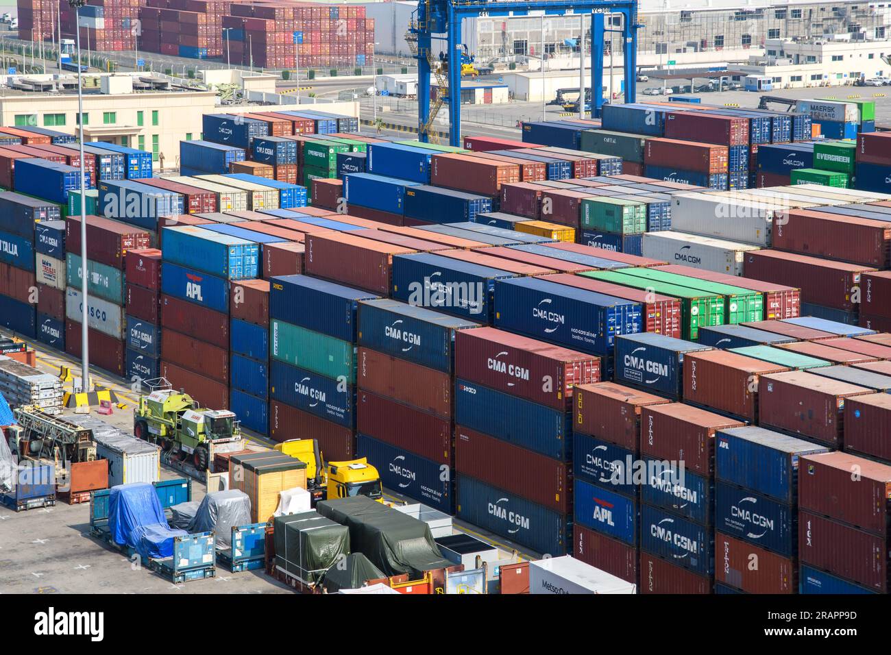 Jeddah, Saudi Arabia December 21, 2022 Containers ready for loading