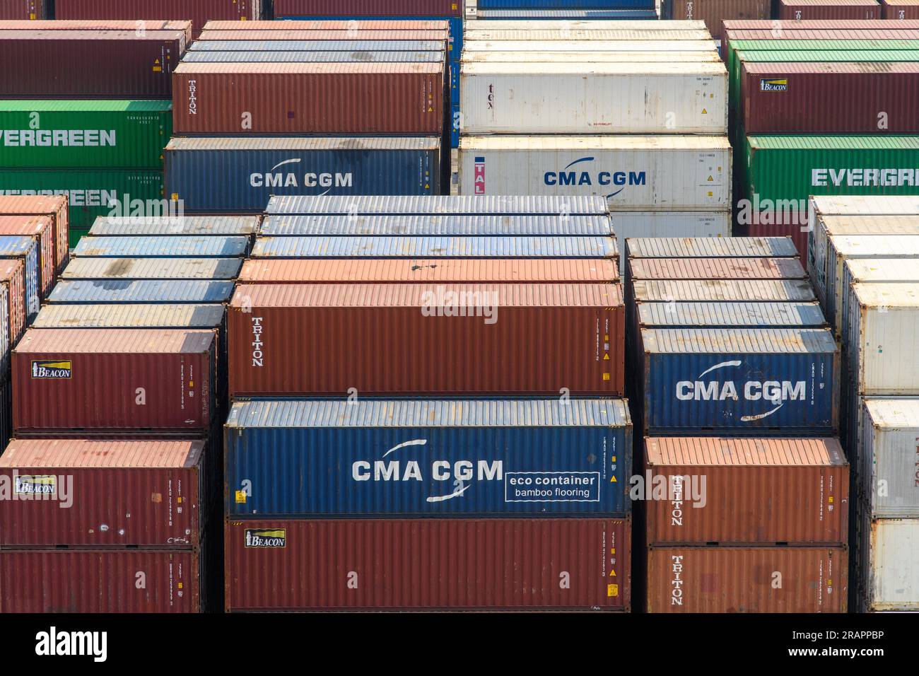 Jeddah, Saudi Arabia December 21, 2022 Containers ready for loading