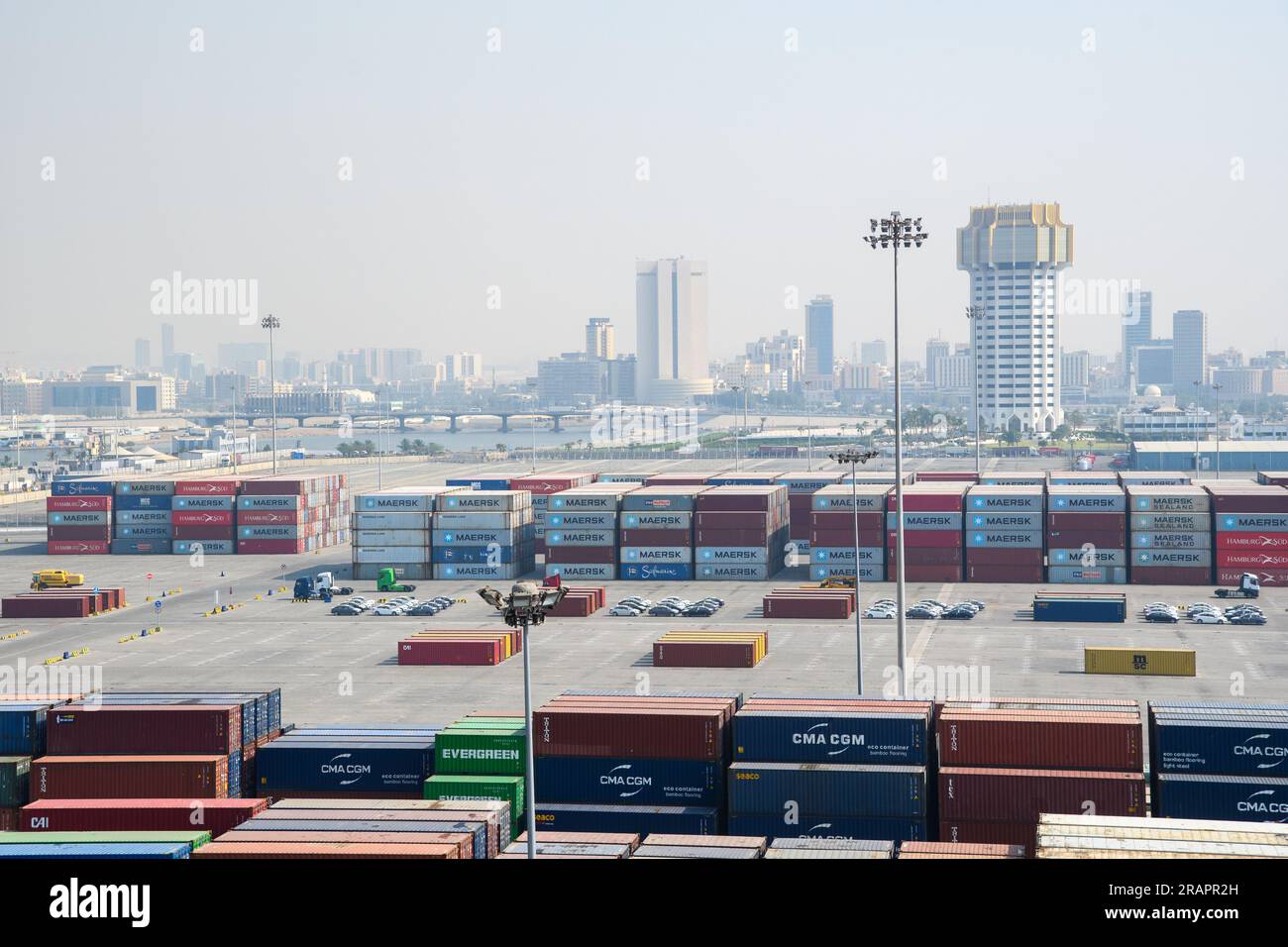 Jeddah, Saudi Arabia December 21, 2022 Containers ready for loading
