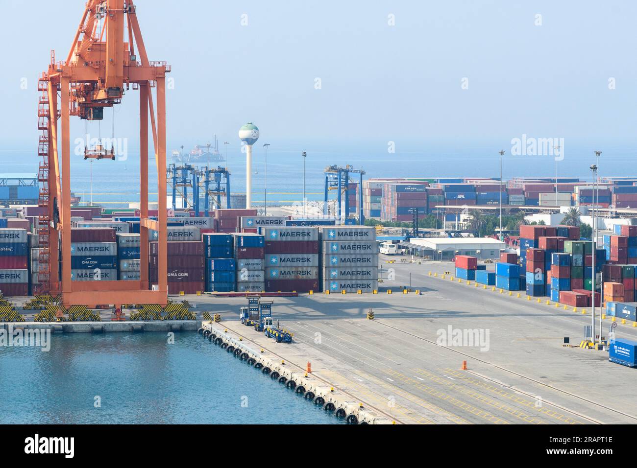 Jeddah, Saudi Arabia December 21, 2022 Port cranes for loading
