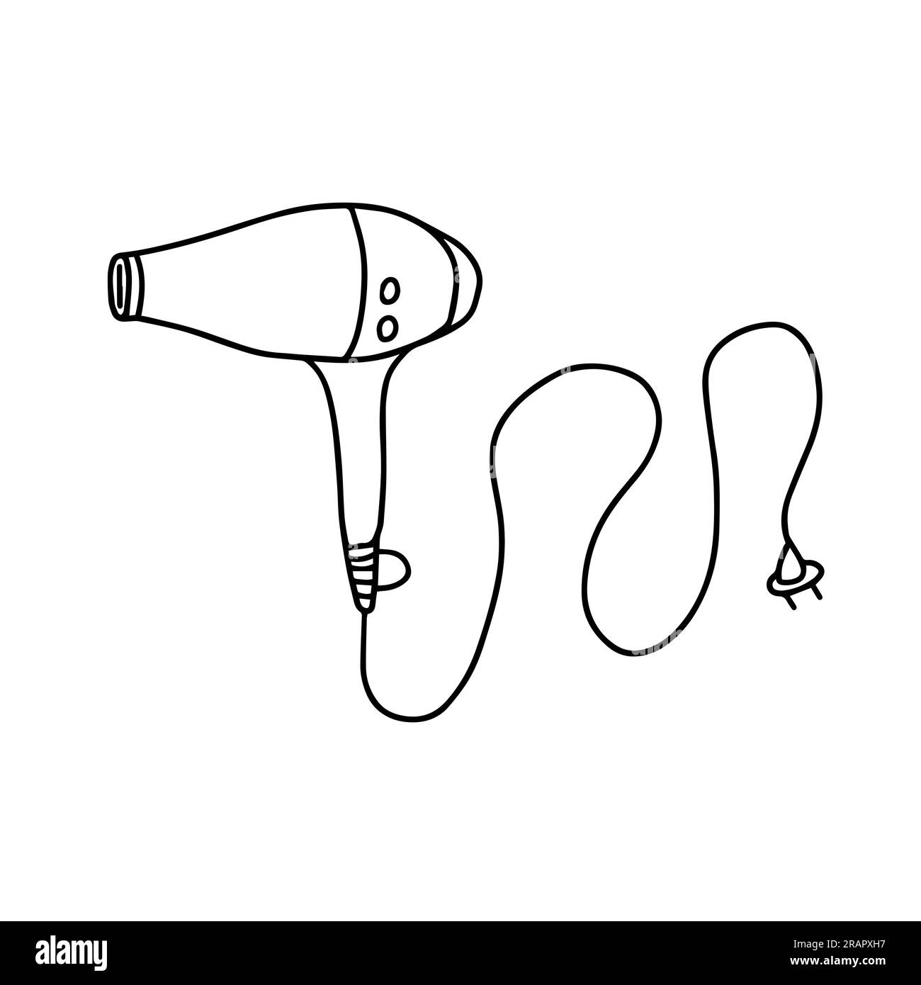 Hair dryer cartoon Black and White Stock Photos & Images Alamy