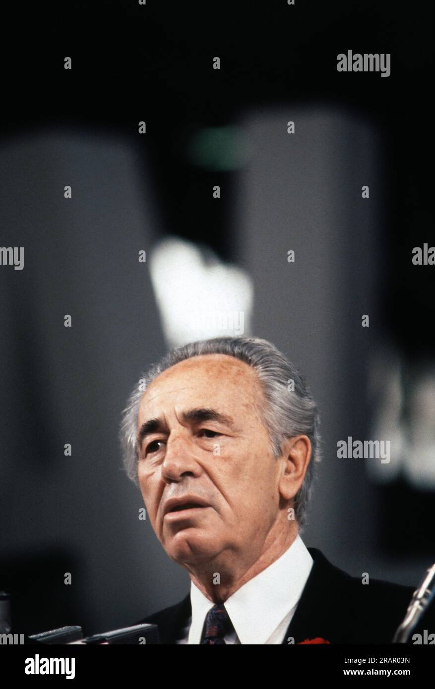 Shimon Peres (1923 - 216), leader of the Israeli Labour Party and President of Israel from 2007 to 2014; Nobel Peace Prize winner Stock Photo