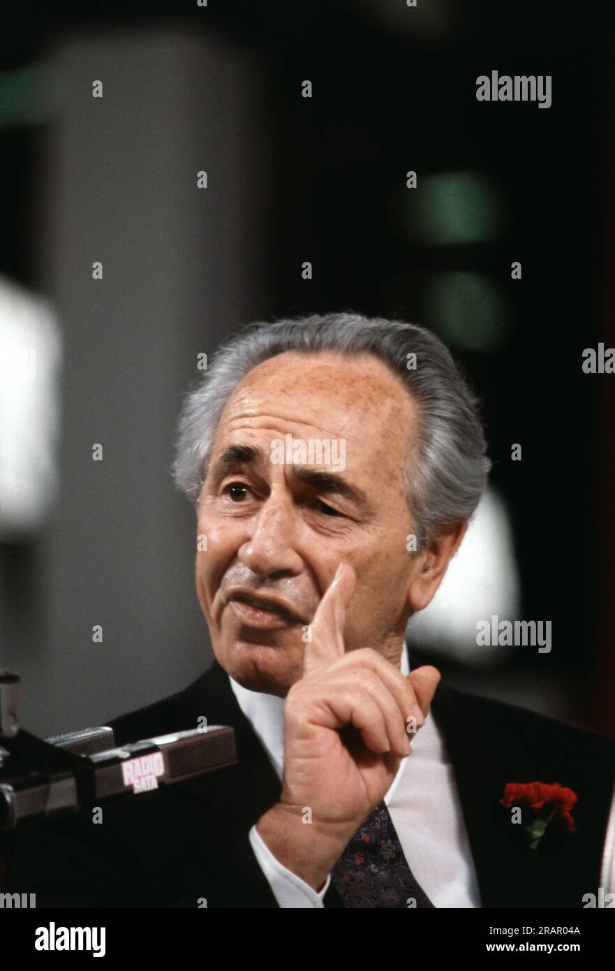 Shimon Peres (1923 - 216), leader of the Israeli Labour Party and President of Israel from 2007 to 2014; Nobel Peace Prize winner Stock Photo